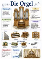 Vorschau - Arbeitsblätter - Lernposter + Arbeitsblatt "Orgel" + Onlineübung & MP3 + Mindmap + Infografik - Deckblatt