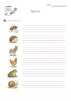 Vorschau - Arbeitsblätter - Freebie: Wörter schreiben Hausaufgabenblatt - Seite 1