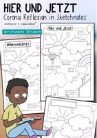 Vorschau - Arbeitsblätter - Hier und Jetzt - Corona in Sketchnotes - Deckblatt