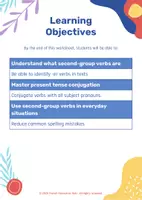 Aperçu - Feuilles d'exercices - Les verbes 2ᵉ groupe – Workbook complet - Page 1