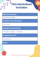 Aperçu - Feuilles d'exercices - Les verbes 2ᵉ groupe – Workbook complet - Page 3