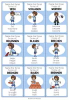 Vorschau - Mal- und Bastelvorlagen - Irregular Verbs / Unregelmäßige Verben – Englisch, Materialpaket, Arbeitsblatt, Übungen, Aufgaben, Infinitive, Simple Past, Past Participle, Verbliste, Past Tense, Grammatik | Worksheets, Spiele, Stationenlernen, Klasse 5, 6, 7, Sekundarstufe - Seite 3