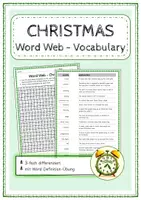 Vorschau - Arbeitsblätter - Word Web - CHRISTMAS (3-fach differenziert, ab Klasse 6) - Deckblatt