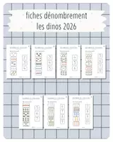 Aperçu - Apprentissages en autonomie - 44. fichiers dénombrer des collections Dinos 2026 - Page de couverture