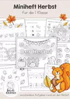Vorschau - Arbeitsblätter - Herbst 1. Klasse - Miniheft | Arbeitsheft mit Anlauten, Silben, Zahlen (Deutsch und Mathe im Herbst) | Anfangsunterricht | DaZ Herbst - Deckblatt