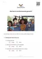 Vorschau - Arbeitsblätter - DaZ A1 – Wortschatz: Über das Wochenende sprechen (12) - Deckblatt