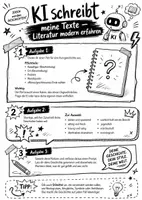 Vorschau - Arbeitsblätter - KI schreibt meine Texte - Literatur erfahren - Deckblatt
