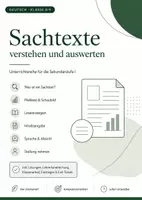 Vorschau - Stundenentwürfe - Sachtexte - Unterrichtsvorhaben – Sachtextanalyse, Inhaltsangabe, Stellungnahme & Klassenarbeit - Deckblatt