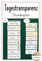 Vorschau - Präsentationen/Tafelbilder - Tagestransparenz - schlicht und bunt - über 100 Fächer - Deckblatt