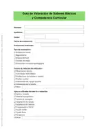 Vista previa - Hojas de trabajo - Guía de Valoración de Saberes Básicos y Competencia Curricular - página 1