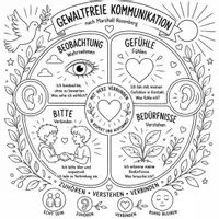 Vorschau - Mal- und Bastelvorlagen - Mandala und Fantasiereise: Gewaltfreie Kommunikation zum selbst Gestalten, mit Stundenentwurf. - Seite 2