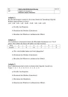 Vorschau - Arbeitsblätter - Aufgabensammlung Mittelwert, Median, Modalwert - Deckblatt