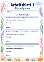 Vorschau - Arbeitsblätter - Sachaufgaben Klasse 3 | Mathematik Klasse 3 | 6 Arbeitsblätter als PDF - Seite 1