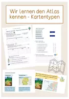 Vorschau - Arbeitsblätter - Wir lernen den Atlas besser kennen - Kartentypen - Deckblatt