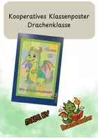 Vorschau - Mal- und Bastelvorlagen - Kooperatives Klassenposter - Wir sind drachenstark! - Deckblatt