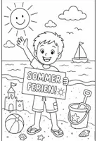 Vorschau - Mal- und Bastelvorlagen - Ausmalbilder Sommerferien☀️ - Seite 1