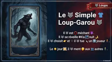Vorschau - Spiele - Loups-garous (The werewolf game, Französisch) - Deckblatt