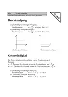 Vorschau - Merkblätter - Formelsammlung gleichmäßig beschleunigte und verzögerte Bewegung - Deckblatt