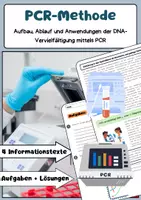 Vorschau - Arbeitsblätter - PCR-Methode: DNA, Vervielfältigung & Polymerase - Deckblatt