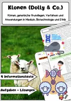 Vorschau - Stationenlernen - Biotechnologie materialpaket: PCR, Klonen, Insulin, DNA & Enzyme - Seite 1