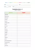 Vorschau - Test - Camden Market 7 - Vokabeltest (Materialpaket) - Seite 1