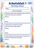 Vorschau - Arbeitsblätter - Textaufgaben Klasse 3 | Mathematik Klasse 3 | 6 Arbeitsblätter als PDF - Seite 1