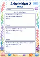 Vorschau - Arbeitsblätter - Sachaufgaben Plus Minus bis 1000 | Mathematik Klasse 3 | 6 Arbeitsblätter als PDF - Seite 2