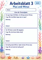 Vorschau - Arbeitsblätter - Textaufgaben Klasse 3 | Mathematik Klasse 3 | 6 Arbeitsblätter als PDF - Seite 3