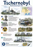 Vorschau - Arbeitsblätter - Lernposter + Arbeitsblätter zum Thema "Tschernobyl" + Lösung & MP3 + Mindmap + Infografiken - Deckblatt