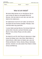 Vorschau - Arbeitsblätter - Was ist ein Wald? (3. Klasse) | Sachtext, Blitzlesen, Treppensätze, Tandemlesen | Leseförderung Leseflüssigkeit - Seite 2