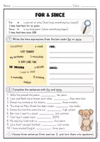Vorschau - Arbeitsblätter - Present Perfect: FOR und SINCE – Differenzierte Arbeitsblätter Englisch (Klasse 6/7) - Seite 1