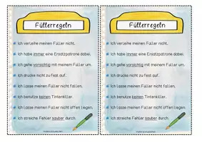 Vorschau - Poster - Füllerregeln - Mit Erfolg zum Füllerführerschein - Seite 1