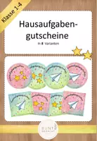 Vorschau - Bildkarten - Hausaufgabengutscheine - Deckblatt