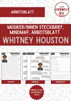 Vorschau - Arbeitsblätter - Musiker/innen aus den 1980ern: Whitney Houston - Deckblatt