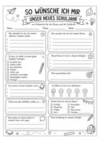 Vorschau - Arbeitsblätter - Schulstart: Meine Wünsche, Ziele und Ideen für das neue Schuljahr - Seite 1