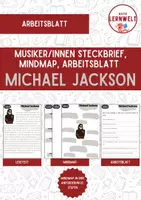 Vorschau - Arbeitsblätter - Musiker/innen aus den 1980ern: Michael Jackson - Deckblatt