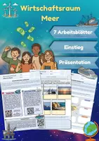 Vorschau - Arbeitsblätter - Wirtschaftsraum Meer (Arbeitsblätter & Präsentation) - Deckblatt