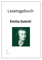 Vorschau - Arbeitsblätter - Lesetagebuch Emilia Galotti - Deckblatt