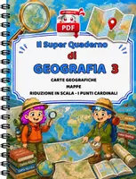 anteprima - Esercizi - SUPER QUADERNO DI GEOGRAFIA 3 - mappe e carte geografiche - Pagina di copertina