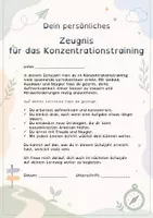 Vorschau - Anderer Materialtyp - Besonderes Zeugnis - Konzentrationstraining - Seite 1