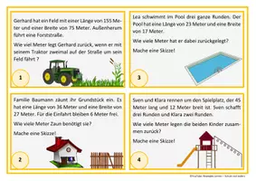 Vorschau - Spiele - Lernspiel zum Thema Umfang. (3 differenzierte Schwierigkeiten) - Seite 2