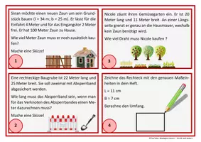 Vorschau - Spiele - Lernspiel zum Thema Umfang. (3 differenzierte Schwierigkeiten) - Seite 3