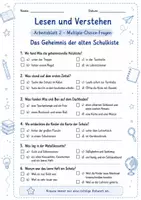 Vorschau - Arbeitsblätter - Lesen und Verstehen - Das Geheimnis der alten Schulkiste - Seite 2