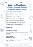 Vorschau - Arbeitsblätter - Lesen und Verstehen - Das Geheimnis der alten Schulkiste - Seite 3