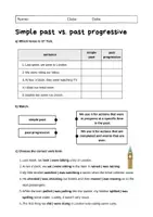 Vorschau - Arbeitsblätter - Simple Past vs. Past Progressive: Grammar (English) - Seite 1
