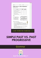 Vorschau - Arbeitsblätter - Simple Past vs. Past Progressive: Grammar (English) - Deckblatt