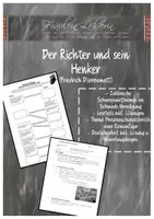 Vorschau - Arbeitsblätter - Materialpaket zu "Der Richter und sein Henker" v. Friedrich Dürrenmatt inkl. Deutscharbeit - Deckblatt