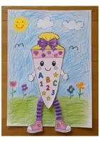 Vorschau - Stundenentwürfe - Schultüte mit Wackelbeinen | Bastelvorlage zur Einschulung | Grundschule Kunst Klasse 1/2 Schulanfang - ohne Vorbereitung - Seite 3