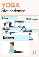 Vorschau - Stationenlernen - Yoga Stationen (inkl. Verlaufsplanung für 1 Stunde) - Deckblatt