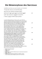 Vorschau - Arbeitsblätter - Ovid Metamorphosen: Die Metamorphose des Narcissus - Deckblatt